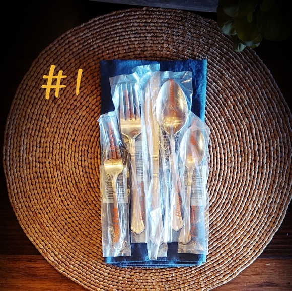 ESTIA GOURMET Dorian SS 5 Piece Place Setting Discontinued Pattern - NWT - Picture 10 of 14